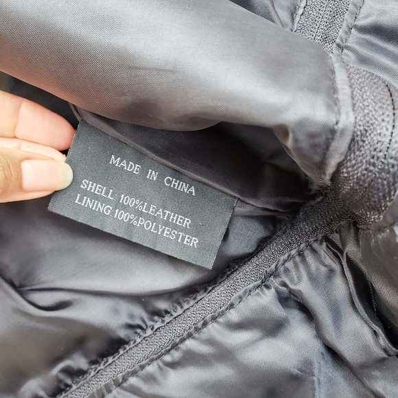 Genuine Leather Coat Black Jacket Sz XL - Picture 8 of 14